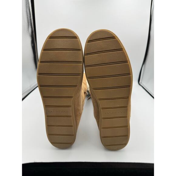 Lands End Tall Brown Boots with Faux Fur, Size 10 - Picture 3 of 10